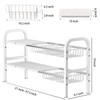 Fliqor Under Sink Organizer，2 Tier Expandable Heavy Duty Metal Shelf，with