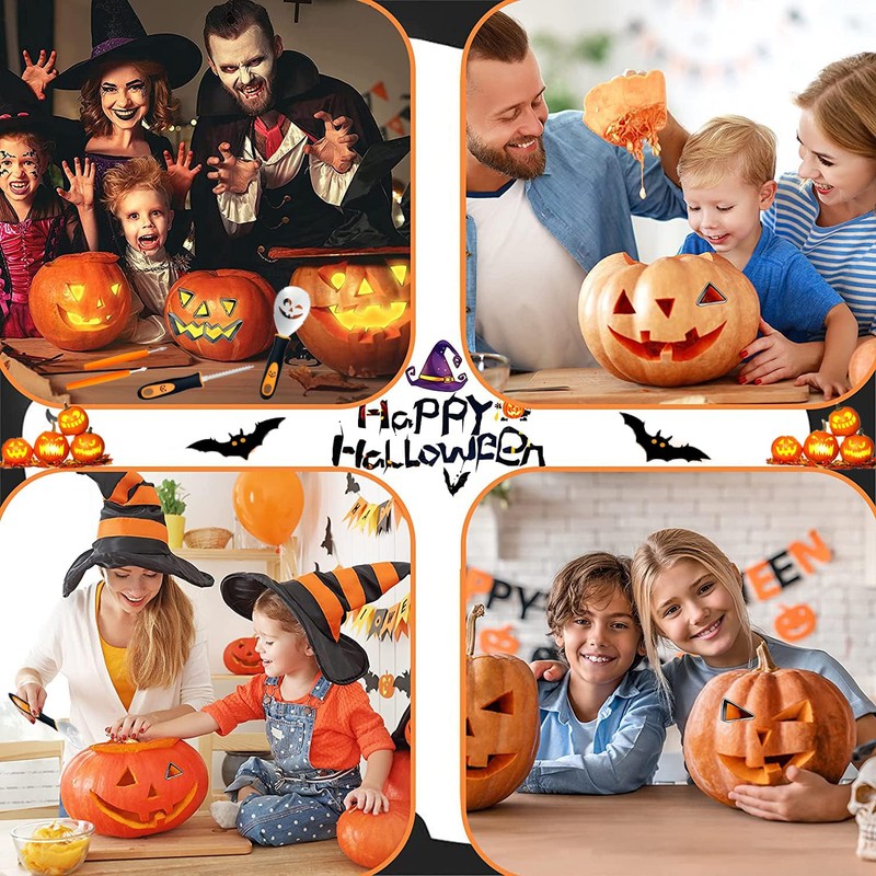 Fundaful Halloween Pumpkin Carving Kit, NEW 21 PCS Safe and