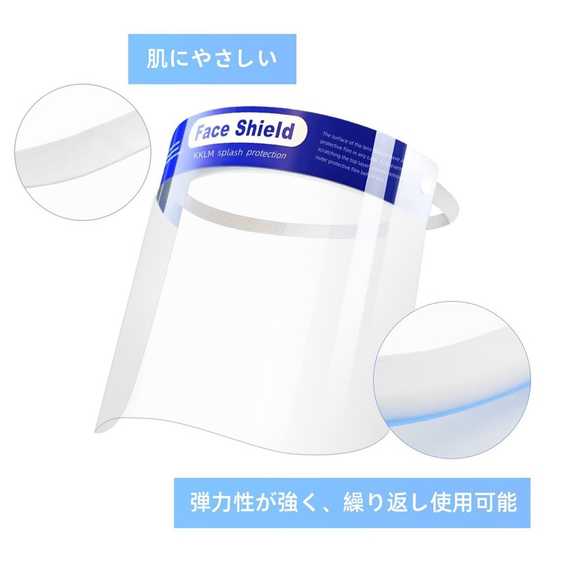 10 Piece Face Shield, Chase Guard, Splash Prevention, Double-Sided Protective