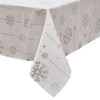 Elrene Home Fashions Wonderland Snowflake Metallic Foil Printed Fabric Holiday/Christmas