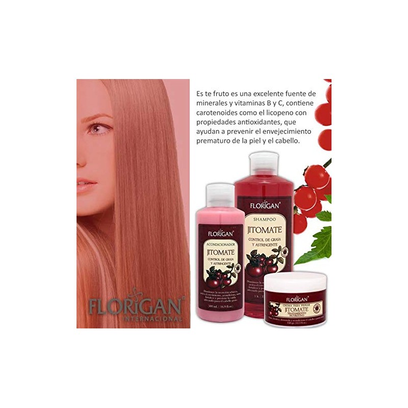 JITOMATE Tratamiento Control de Grasa y Astringente para el Cabello