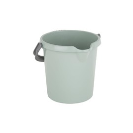 Silver Sage - High Grade Plastic 5L Litre Bucket with Pouring Spout, Measuring Scale and Easy Carry Handle Strong & Space Saver Multipurpose Storage Bucket Cleaning Bucket - Animal Feed Car Wash Home