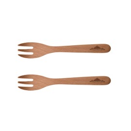 FORESTABLE Fork S Wood Natural Wood Outdoor Camping Set of 2