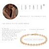 LOYATA Gold Bead Chain Bracelet Tiny Ball Link Chain 14K