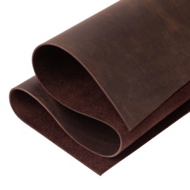 Shkira 12''X24'' Genuine Dark Brown Leather Sheets for Crafts - Tooling Leather Square - 2.0MM Thick Genuine Top Full Grain Oil Tan - Thick Cowhide Leather Pieces Square
