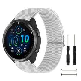 Sport Nylon Bands Compatible with Forerunner 970/965/955/945/935/745 Watch Band, Soft Farbic Strap Adjustable Loop for Fenix E-47mm/8-47mm/7/5/5plus/6/6 Pro/Approach S60 Replacement for Men Women