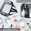 TAIXING Clear Travel Toiletries Bag, Waterproof Clear Make Up Bag,