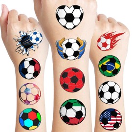 MeoIsDaBest 60 Tatuajes Temporales Precortados Con Forma De Balón De Fútbol. Ideales Para Fiestas De Cumpleaños Temáticas Deportivas. Perfectos Para Niños Y Niñas. También Son Un Regalo Perfecto Para