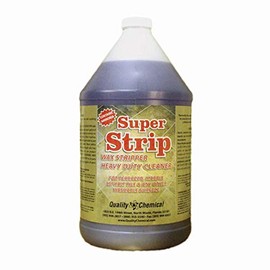 Quality Chemical Super Strip Commercial Floor Wax Stripper with Ammonia / 1 gallon (128 oz.)