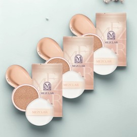 Mezcla Skincare Air Fit Cover Cushion (SPF+ / PA++++), No. 23 Refill, 3 pieces / 메즈클라 스킨케어 에어 핏 커버 쿠션 (SPF+ / PA++++), 23호리필, 3개