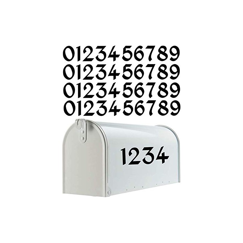 Vintage Style Die Cut Vinyl Numbers - Back Adhesive Decal