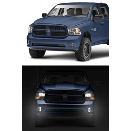 Tecoom LED Fog Light with Daytime Running Lights Compatible with Dodge Ram 1500 2009-2012/Ram 2500 2010-2014/Ram 3500 2010-2012, Left and Right Side Fog Lamps Assembly with LED Bulbs 2PCS