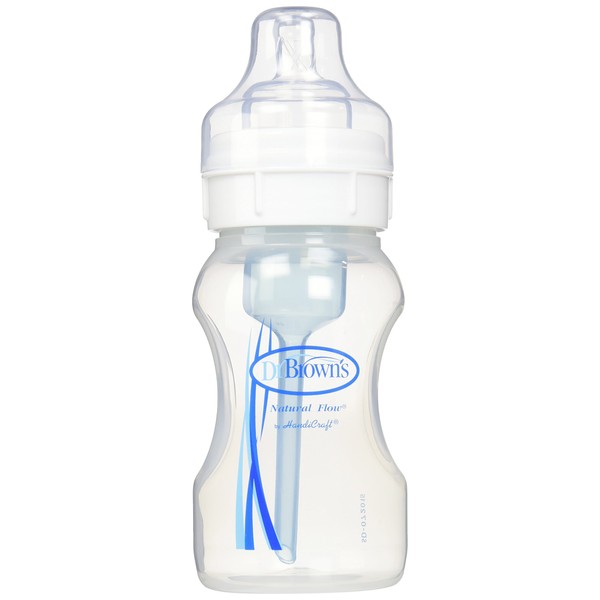 Natural Flow Wide Polypropylene 8 oz Bottle by Dr. Brown's