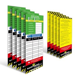 SAFETYKING® 10 Access Platform Tag Inserts - Access Equipment Tag Kit Inserts | Robust Access Equipment Tag Inserts | High Visibility Access Equipment Inspection Tag Inserts | Access Equipment tag