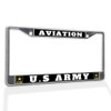 Fastasticdeals Metal Insert License Plate Frame Aviation U.S Army Weatherproof