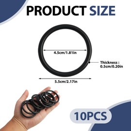 10er Dichtungsringe Set Gummi O Ringe, 55mm Außendurchmesser 45mm Innendurchmesser, O Ringe Gummi für Pool Dichtungen, Sanitär, Pumpen, Dichtungen Set, Werkstattbedarf, Dichtungen Sanitär