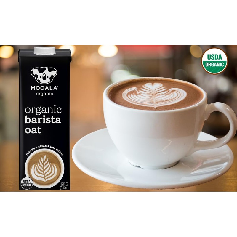Mooala Organic Barista Oatmilk – Shelf-Stable Oat-Based Creamer for Coffee
