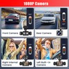 Fuluku 360 Degree Dash Cam View, 4 Channel Front Rear