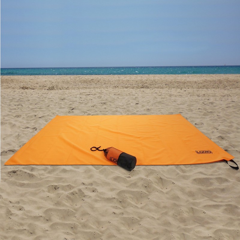 Lomo microfibre camping bath towel. 80cm x 160cm Orange