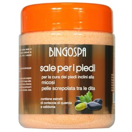 Pedi-Salz zur Pflege von zu Mykose neigenden Füßen und rissiger Haut zwischen den Zehen 550g BINGOSPA
