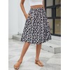 BERYDRESS Knee-Length A-Line Skirts for Women Elastic Waisted Tie-Up Summer