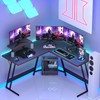 Devoko L Shaped Gaming Desk Computer Desk 51” Office Corner
