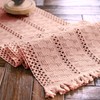 Weldomcor Macrame Table Runner Pink Boho Table Runner with Tassels