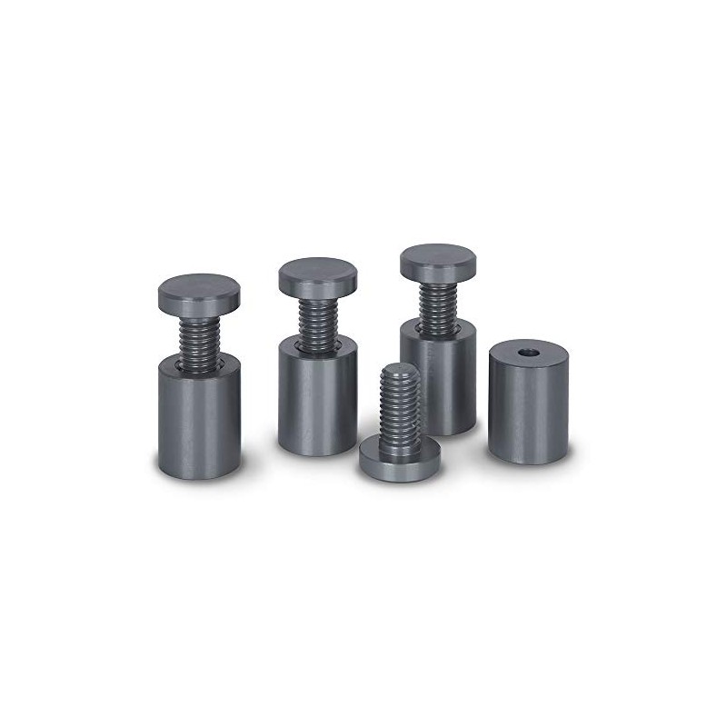 PrecisionGeek Sign Standoff Wall Mount Fixings Spacer, Grey Alu 20mm