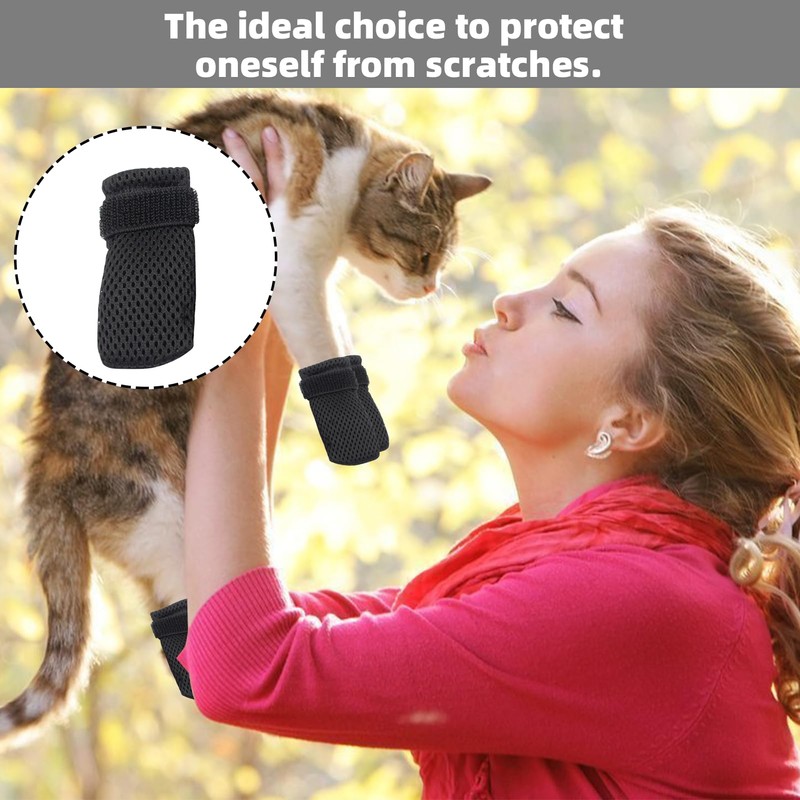 4PCS Cat Claw Covers Adjustable Cat Nail Gloves Anti Scratch