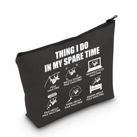 MEIKIUP Pole Vault Cosmetic Makeup Bag Pole Vaulter Gift Pole Vault Lover Gift Thing I Do In My Spare Time Pole Vaulting (Pole Vaulting bag)