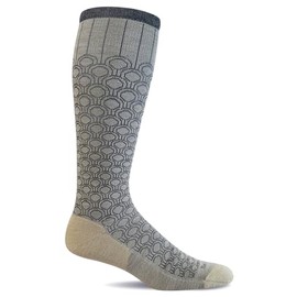 Sockwell Women's Deco Dot Moderate Graduated Compression Sock, Barley - M/L