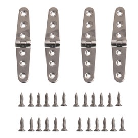 6 inch x 1 inch Heavy Duty Boat Door Hinge 316 Stainless Steel Strap Marine Hatch Casting Butt Hinge, for Boat Cabinet Furniture Hardware, 4 Pack