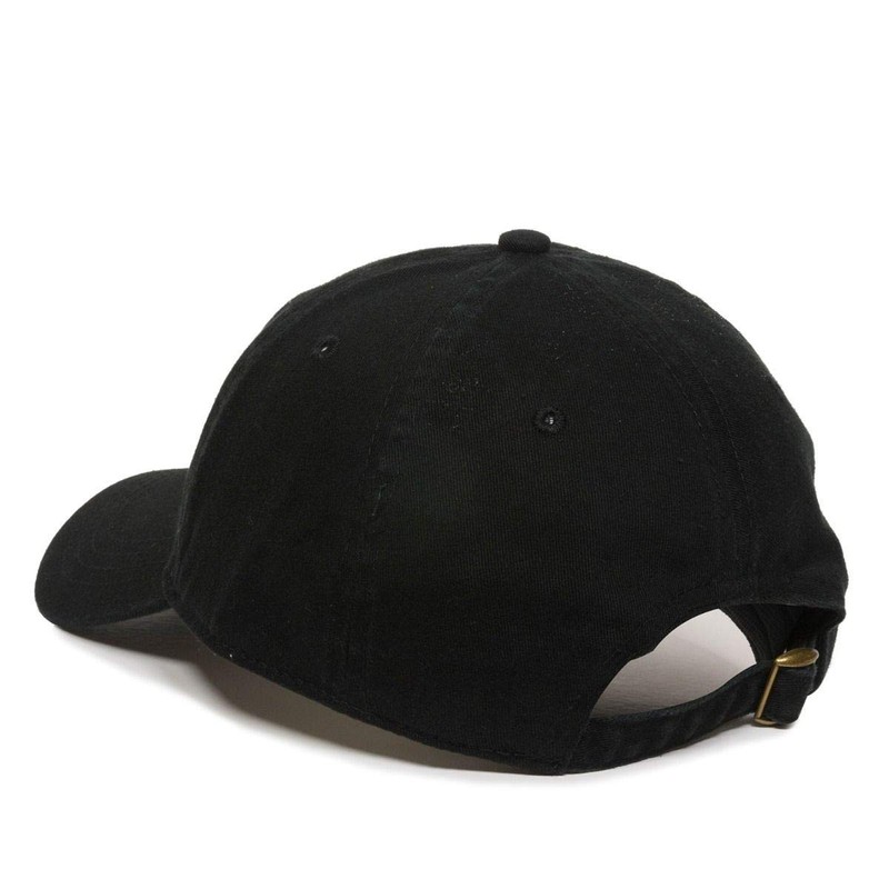 Bass Clef Baseball Cap Embroidered Cotton Adjustable Dad Hat Black