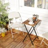 HOOBRO Folding TV Table, TV Tray, Stable Snack Table for