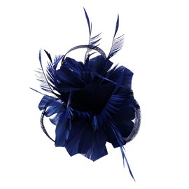 OSALADI Clips Laterales De Plumas Elegante Pinza Para El Pelo De Mujer Tocado De Pluma Accesorio Para Bodas Fiestas Y Cumpleaños 5.51X5.51X3.14In