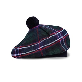 UMAM Scottish Traditional Tam o' Shatner Acrylic Wool Tammy Hat Flat Bonnet Kilt Many Tartans, Scottish National, One Size