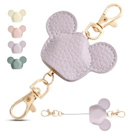 akoyo Reel Strap, Reel Keychain, Cute, Animal Key Chain, Struck, Key Chain, Stretchable, Strong Pass Case, Keys, Removable, PU Leather Key Holder, For Retractable Hanging Name Tags, Reel Included,
