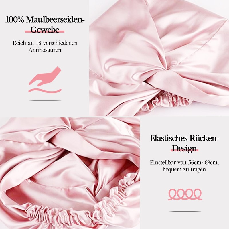 Beaulyn Silk Bonnet for Sleeping, 100% Real 22 Momme Mulberry