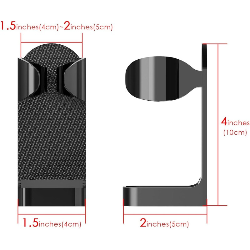 AQQUP 調節可能な電気シェーバーホルダー 壁取り付け 2パック 粘着式カミソリハンガー 電気カミソリ バスルームシャワーオーガナイザー ブラック