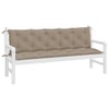 MINERWALL Garden Bench Cushions 2pcs Taupe 70.9"x19.7"x2.8" Oxford Fabric,UltraComfortable and