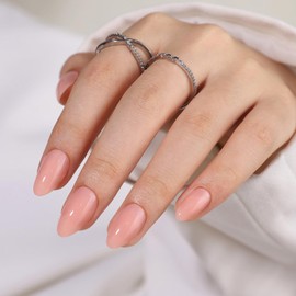 30 Pcs Soft Gel Press on Nails Short Almond Shaped Fake Nails with Glue False Nails Solid Color Artificial Nails Glossy Full Cover Thickened Stick on Nails for Women Nails Manicure Decoration