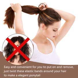 Amaxiu Pack of 24 Braided Hair Bobbles Cotton Multicoloured Hair Bands Elastic No Pull or Ponytail Holder for Girls Women Children Thick and Curly Hair