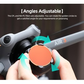 MotuTech Filter for DJI Air 3 Lens Filter Neutral Density UV Filter Polarizing Filter HD (CPL)