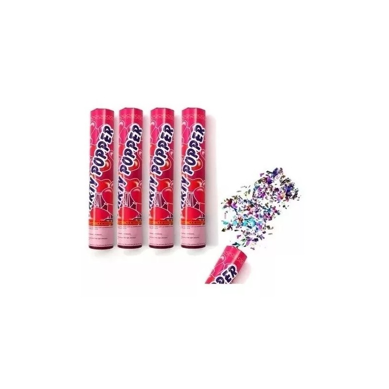 RIVERSOFY 6 Cañones Bazucas Lanza Confeti Para Fiestas 30cm