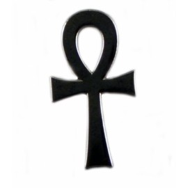 Metal Enamel Pin Badge Pagan Celtic Ankh (Black) Isis Life Crux Ansata