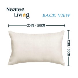 Set of 4 Fall Pillow Covers 12x20 Inch Thanksgiving Autumn Maple Leaves Throw Pillow Covers Thanksgiving Decorative Cotton Linen Lumbar Outdoor Sofa Couch Home Pillow Cases (12 by 20)