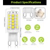 Joutameili 6 Pack G9 LED Bulb 4W Equivalent 40 Watt,