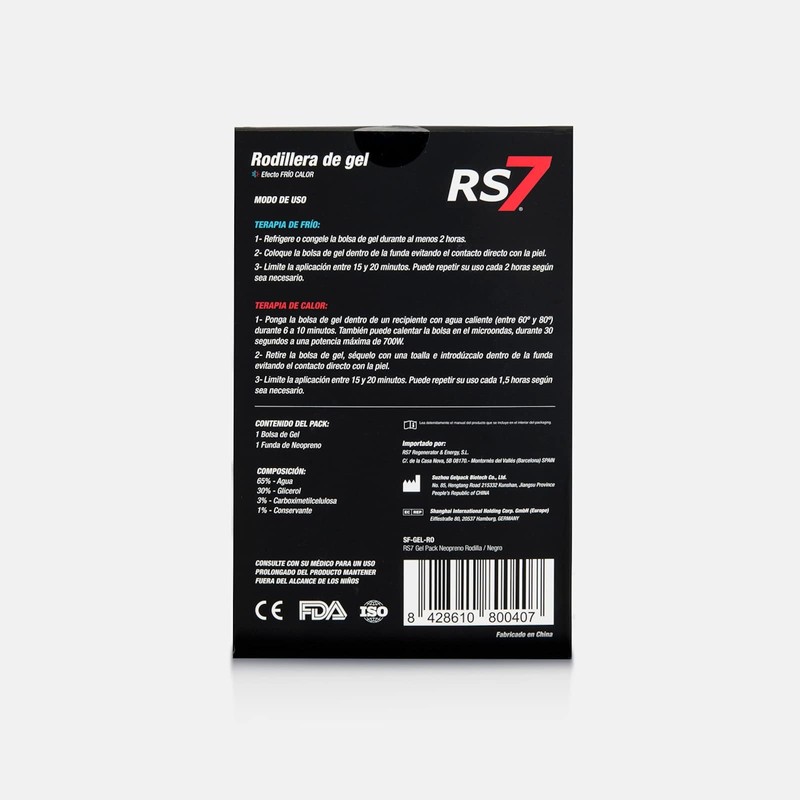 RS7 Gel Pack Neoprene Knee Pads Cold/Heat