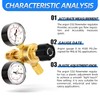 MEANLIN MEASURE Argon CO2 Regulators Gauges Gas Welding Regulator CGA580