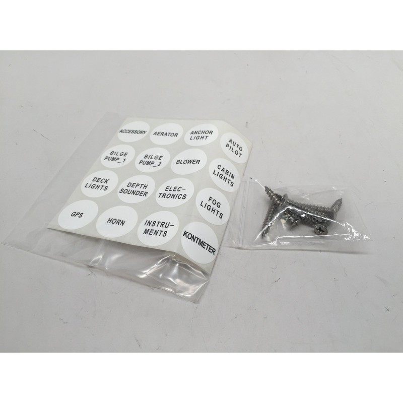 MARINE BOAT WATERPROOF WHITE SWITCH PANEL CIRCUIT BREAKER 6 GANG